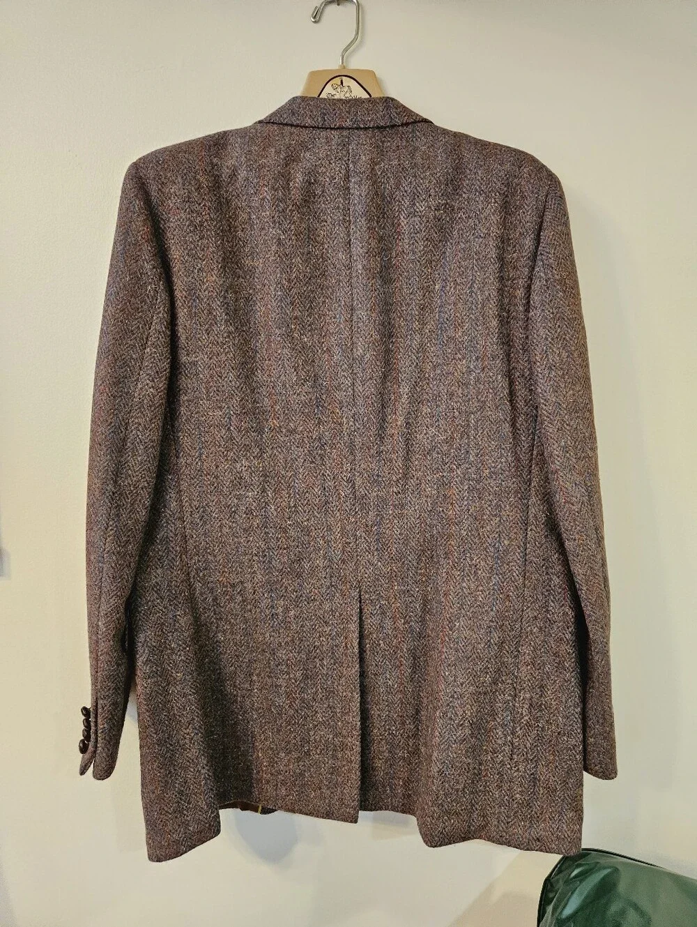 Vtg Yankee Peddler Seattle Harris Tweed Scottish Wool Brown Blazer 40